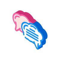 speech bubble natural language processing nlp isometric icon illustration vector