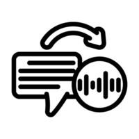 text to speech wave natural language processing nlp line icon illustration vector