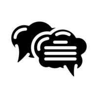 speech bubble natural language processing nlp glyph icon illustration vector