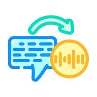text to speech wave natural language processing nlp color icon illustration vector