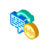 text to speech wave natural language processing nlp isometric icon illustration vector