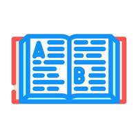 dictionary natural language processing nlp color icon illustration vector