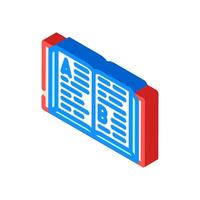 dictionary natural language processing nlp isometric icon illustration vector
