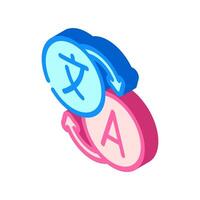 language translation natural language processing nlp isometric icon illustration vector