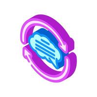 conversation arrows natural language processing nlp isometric icon illustration vector