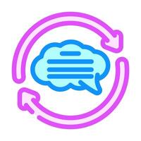 conversation arrows natural language processing nlp color icon illustration vector