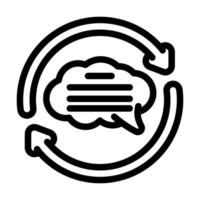 conversation arrows natural language processing nlp line icon illustration vector