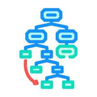 syntax tree natural language processing nlp color icon illustration vector