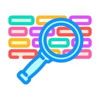 search magnifying glass nlp color icon illustration vector