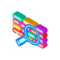 search magnifying glass nlp isometric icon illustration vector