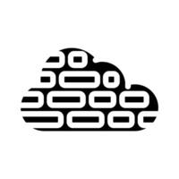 word cloud natural language processing nlp glyph icon illustration vector