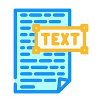 text document natural language processing nlp color icon illustration vector
