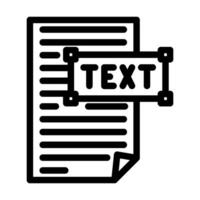 text document natural language processing nlp line icon illustration vector