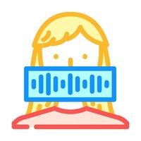 speech waveform natural language processing nlp color icon illustration vector
