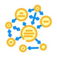semantic web natural language processing nlp color icon illustration vector