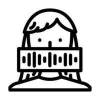 speech waveform natural language processing nlp line icon illustration vector