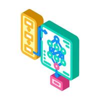 neural network diagram natural language processing nlp isometric icon illustration vector