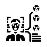 sentiment analysis face nlp glyph icon illustration vector