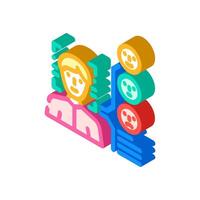 sentiment analysis face nlp isometric icon illustration vector