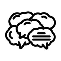 context bubble natural language processing nlp line icon illustration vector