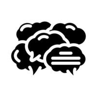 context bubble natural language processing nlp glyph icon illustration vector