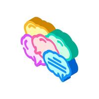 context bubble natural language processing nlp isometric icon illustration vector