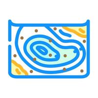 ocean floor map world ocean color icon illustration vector