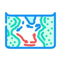 map of ocean currents world ocean color icon illustration vector