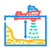 ocean depth gauge world ocean color icon illustration vector