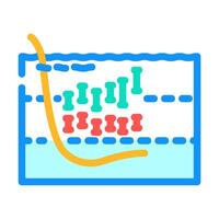 ocean acidification chart world ocean color icon illustration vector