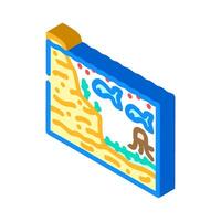 tide pool ecosystem world ocean isometric icon illustration vector