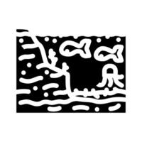 tide pool ecosystem world ocean glyph icon illustration vector