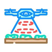 drone for crop monitoring color icon illustration vector