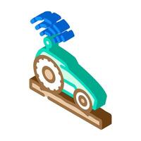 smart tractor agri tech isometric icon illustration vector