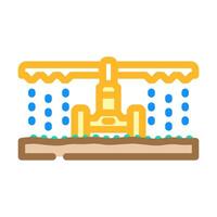 irrigation system agri tech color icon illustration vector