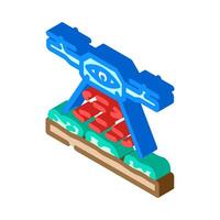 drone for crop monitoring isometric icon illustration vector