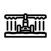 irrigation system agri tech line icon illustration vector