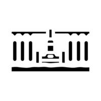 irrigation system agri tech glyph icon illustration vector