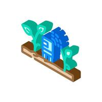 plant sensor agri tech isometric icon illustration vector