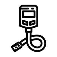 digital thermometer agri tech line icon illustration vector