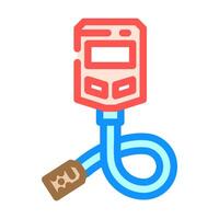 digital thermometer agri tech color icon illustration vector