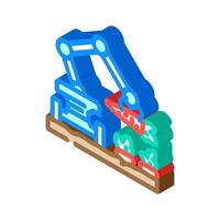 farm robot agri tech isometric icon illustration vector