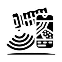 satellite for field mapping glyph icon illustration vector