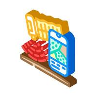 satellite for field mapping isometric icon illustration vector