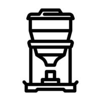 automated feeder agri tech line icon illustration vector