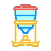 automated feeder agri tech color icon illustration vector