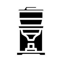 automated feeder agri tech glyph icon illustration vector