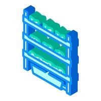 vertical farming rack agri tech isometric icon illustration vector
