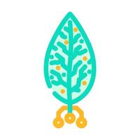 biotech leaf agri tech color icon illustration vector