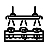 hydroponics system agri tech line icon illustration vector